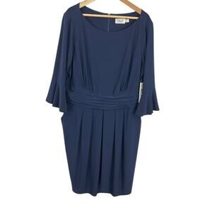 Eliza J Bell Sleeve Dress Blue Size 20W NEW